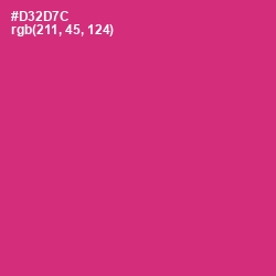 #D32D7C - Cerise Red Color Image