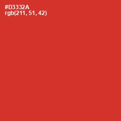 #D3332A - Persian Red Color Image