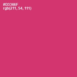 #D3366F - Cerise Red Color Image