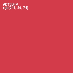#D33B4A - Brick Red Color Image