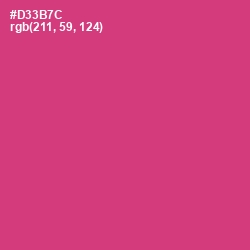 #D33B7C - Cerise Red Color Image