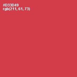 #D33D49 - Brick Red Color Image