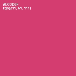 #D33D6F - Cerise Red Color Image