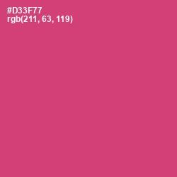 #D33F77 - Cerise Red Color Image