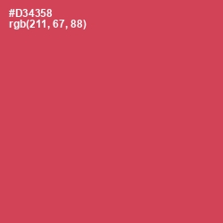 #D34358 - Fuzzy Wuzzy Brown Color Image