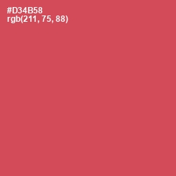 #D34B58 - Chestnut Rose Color Image