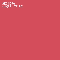 #D34D5A - Chestnut Rose Color Image