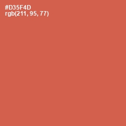 #D35F4D - Chestnut Rose Color Image