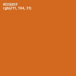 #D3681F - Hot Cinnamon Color Image