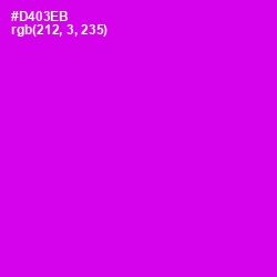 #D403EB - Magenta / Fuchsia Color Image