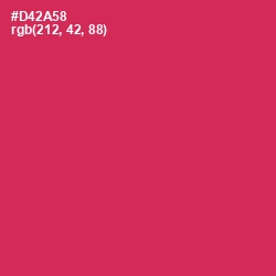 #D42A58 - Maroon Flush Color Image