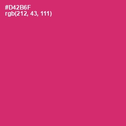 #D42B6F - Cerise Red Color Image