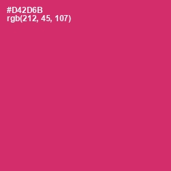 #D42D6B - Cerise Red Color Image