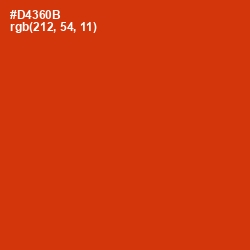 #D4360B - Thunderbird Color Image