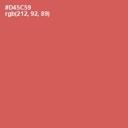 #D45C59 - Chestnut Rose Color Image