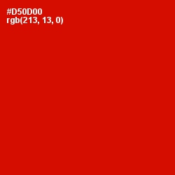 #D50D00 - Monza Color Image