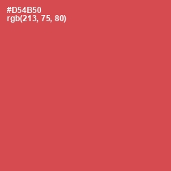 #D54B50 - Fuzzy Wuzzy Brown Color Image