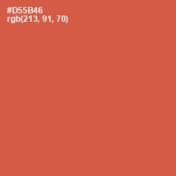 #D55B46 - Fuzzy Wuzzy Brown Color Image