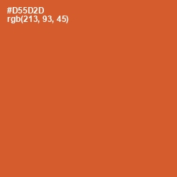 #D55D2D - Flame Pea Color Image
