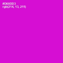 #D60DD3 - Shocking Pink Color Image