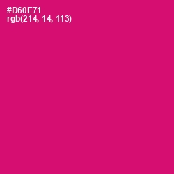 #D60E71 - Razzmatazz Color Image
