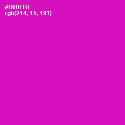 #D60FBF - Hollywood Cerise Color Image
