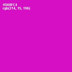 #D60FC4 - Shocking Pink Color Image