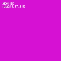 #D611D3 - Shocking Pink Color Image