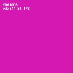 #D618B3 - Hollywood Cerise Color Image