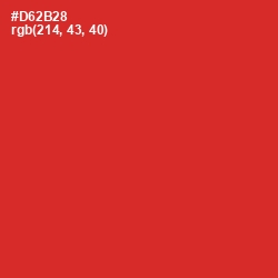 #D62B28 - Persian Red Color Image