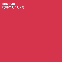 #D6334D - Brick Red Color Image
