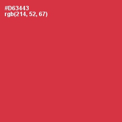 #D63443 - Brick Red Color Image