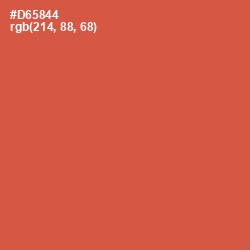 #D65844 - Fuzzy Wuzzy Brown Color Image