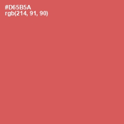 #D65B5A - Chestnut Rose Color Image