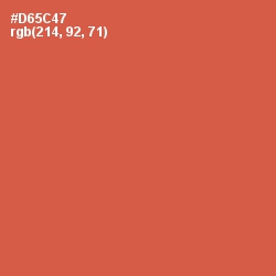 #D65C47 - Chestnut Rose Color Image