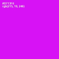 #D713F6 - Magenta / Fuchsia Color Image