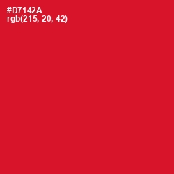 #D7142A - Crimson Color Image