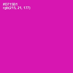 #D715B1 - Hollywood Cerise Color Image