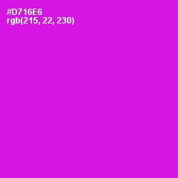 #D716E6 - Magenta / Fuchsia Color Image