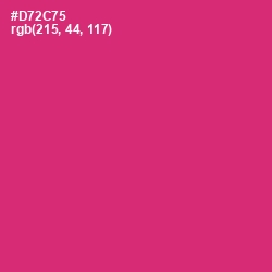 #D72C75 - Cerise Red Color Image