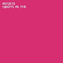 #D72E72 - Cerise Red Color Image