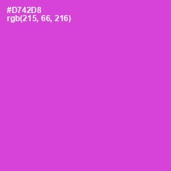 #D742D8 - Fuchsia Pink Color Image