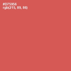 #D75956 - Chestnut Rose Color Image