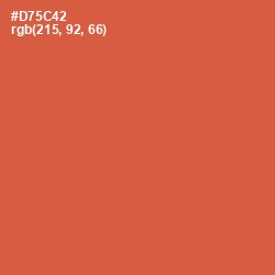 #D75C42 - Fuzzy Wuzzy Brown Color Image