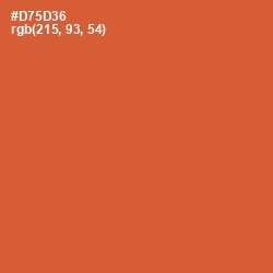 #D75D36 - Flame Pea Color Image