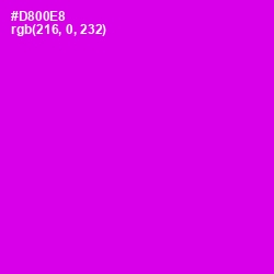 #D800E8 - Magenta / Fuchsia Color Image