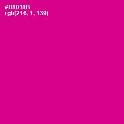 #D8018B - Red Violet Color Image