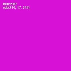 #D811D7 - Shocking Pink Color Image