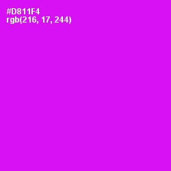 #D811F4 - Magenta / Fuchsia Color Image
