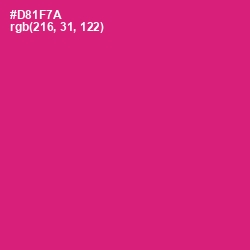 #D81F7A - Cerise Red Color Image